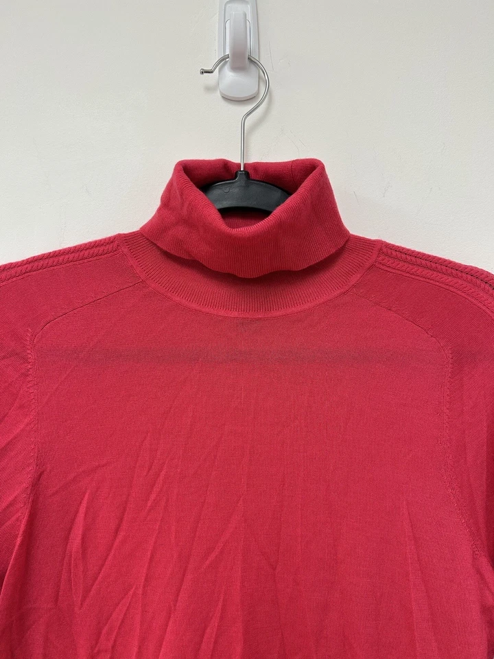 Suéter Carlisle Collection 100% cashmere gola alta rosa tamanho médio - Imagem 1 de 4