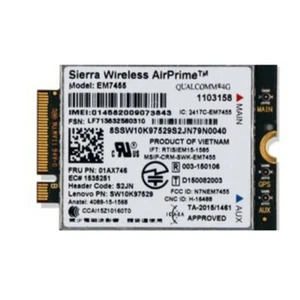 Scheda EM7455 4G LTE modulo WWAN NGFF per Thinkpad T470 X270 FRU 01AX746 01AX748 - Foto 1 di 2