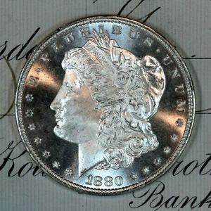 * 1880-S * CHOICE to GEM BU MS MORGAN SILVER DOLLAR * FROM ORIGINAL BANK BAG * - Picture 1 of 4