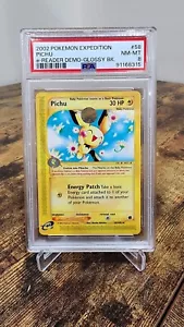 2002 Pokemon Expedition Pichu e-Reader Demo Glossy Back #58 PSA 8 LOW POP - Picture 1 of 2