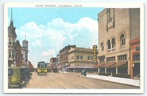 Cartolina Park Street Alameda California Drugstores Street Car - Foto 1 di 2
