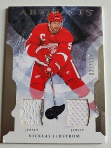 2011-12 Nicklas Lidstrom GU Dual Jersey /125 Card Detroit Red Wings Artifacts #5