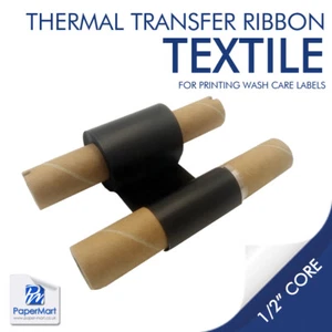 TEXTIL Thermotransferband. Druck Waschpflege Etiketten. 40 mm x 74 m auf 1/2" Kern - Bild 1 von 1