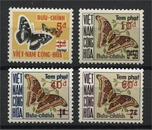 SOUTH VIETNAM - BUTTERFLIES - complete set due stamps from 1974, MNH - Picture 1 of 1