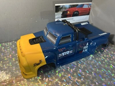 ARRMA notorious Clipless Blue Body Shell Cover Complete Yellow 6s 1/8 V6 Newest - Image 1 of 4