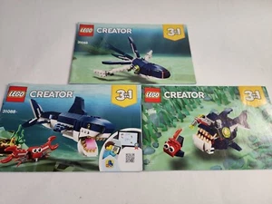 LEGO Deep Sea Creatures 31088 Creator Shark Octopus Fish Instruction Manual Only - Picture 1 of 4