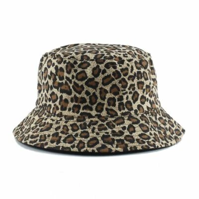1 pieza Sombreros Cubo Estampado Leopardo Reversibles Pescador Panamá Sombrero Unisex Prendas para la Cabeza Ac Foto 1 de 4