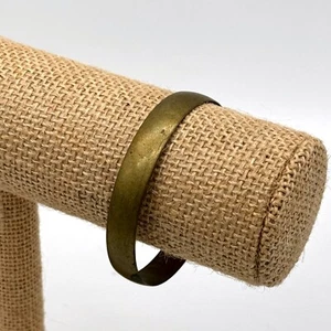 Vintage Dark Brass Plain 2.75 in. Bangle Bracelet - Picture 1 of 5