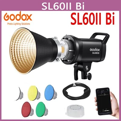 Godox SL60IIBi 75W LED Video Light Bi-Color 2800-6500K Continuous Output Support - Image 1 of 4