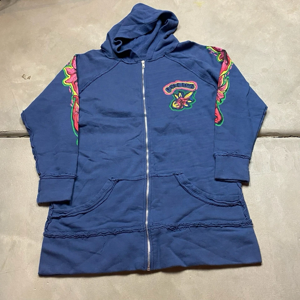 Sudadera con capucha vintage con estampado de tatuajes 2 B gratis Y2K para mujer L cremallera completa Foto 1 de 4