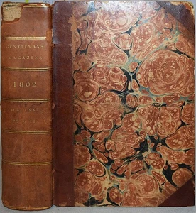1802-GEORGE WASHINGTON/THOMAS JEFFERSON/BASEBALL-Gentleman's Magazine Bound Book - Picture 1 of 2
