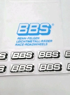 BBS Logo 4x Aufkleber Gel Sticker Lenkrad Interieur Konsole cockpit Emblem bbs - Bild 1 von 3