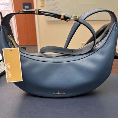 Bandolera G1N con etiquetas auténtica MICHAEL KORS AVRA Md convertible de cuero Foto 1 de 4