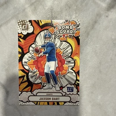 2025 Panini Donruss Jaxson Dart Bomb Squad RC New York Giants - Image 1 of 2