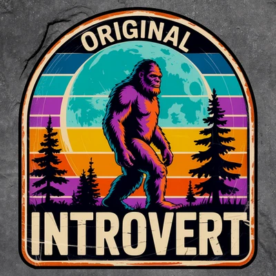 BUMBLEBEE APPREL Bigfoot Sticker Vinyl Decal Original Introvert Retro Vintage Forest Sasquatch