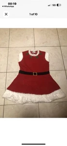 Extreme Rare Primark Womens Red Mrs Claus Christmas Heavy Dress Size 14-16 - Picture 1 of 9