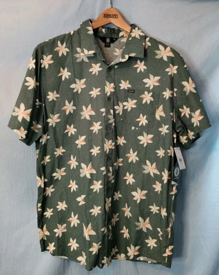 New VOLCOM Men's Size XXL Short Sleeve Button Up Hawaiian Shirt NWT - Image 1 of 4