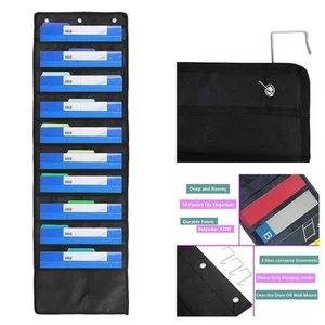 10 Pocket Wall File Organizer Office Home Folder A4 Paper Hanging Holder Storage - Picture 1 of 10