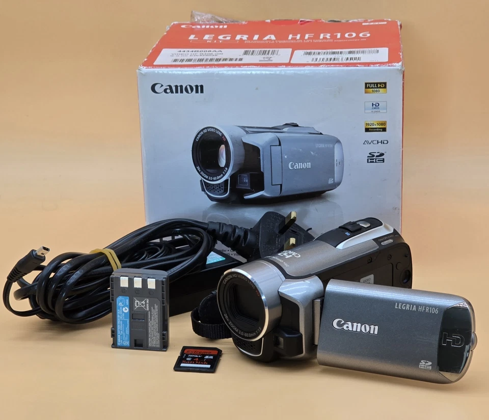 CANON LEGRIA HF R106 HD Digital Camcorder. Boxed With Accessories. - Image 1 of 4