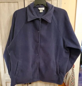 Chaqueta/abrigo Anthony Richards X grande azul marino polar a presión con bolsillos  - Imagen 1 de 13