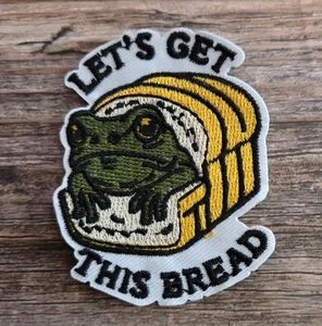 Let's Get This This Bread Frog In Bread Funny Hustle Iron On Patch - Picture 1 of 2