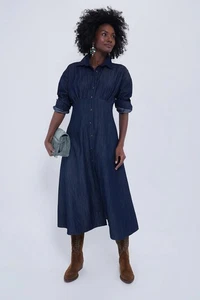 NWT Tuckernuck Denim Allyson Dress Sz Women's Large~Classic~Western~Americana - Picture 1 of 15
