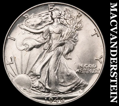 1946 Walking Liberty Half Dollar - Brilliant Uncirculated  Lustrous  #F8204 - Image 1 of 2