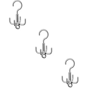  3 Pezzi Gancio per Cintura Salvaspazio Multiuso Rack Rotante Cappotto Cappello Ganci - Foto 1 di 12