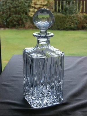 Royal Doulton Crystal  Square Spirit Decanter- Stamped - Ex Cond - Image 1 of 4