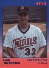 1989 Elizabethton Twins Star #13 Karl Johnson