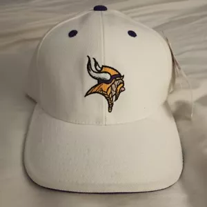 NWT American Needle Minnesota Vikings Snapback Embroidered White w Purple Stitch - Picture 1 of 4