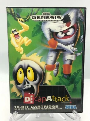 Decap Attack - SEGA Genesis, 1991 - Completo, en caja - probado, auténtico Foto 1 de 4