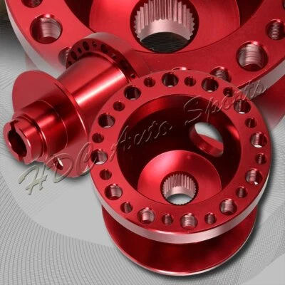 For 1993-1997 Honda Del Sol T6061 Red Aluminum Steering Wheel 6-Hole HUB Adapter - Image 1 of 3