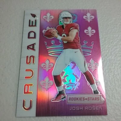 Josh Rosen 2018 Panini Rookies & Stars Pink Crusade #CRU-31 Serial number 47/85 - Image 1 of 4