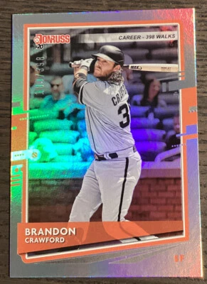2020 Panini Donruss Brandon Crawford #189 Career Stat Line /398 Giants! #1824 - Image 1 of 2