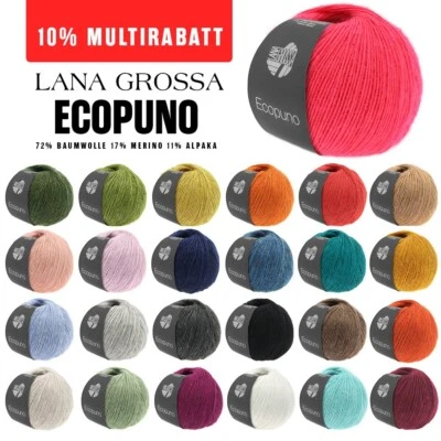 50g LANA GROSSA  Ecopuno | Baby Alpaka, Merino & Baumwolle | 215 lfm - Bild 1 von 3