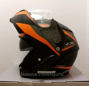 HJC C91 Taly Motorcycle Helmet Orange XL Extra Large Modular Sunscreen C-91 - Picture 1 of 7