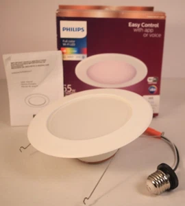 Philips Wiz Smart Wi-Fi Recessed Light Kit 5/6 in. LED 65W Full Color and White - Picture 1 of 15
