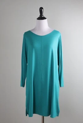 Cómodo top túnica Avery elástico súper suave de EE. UU. NUEVO CON ETIQUETAS $109 en cian talla pequeña Foto 1 de 4