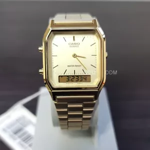 CASIO AQ-230GA-9DMQ Mens Vintage Retro Watch Original New Metal - Picture 1 of 7