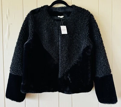 Chaqueta de noche negra de piel sintética de talla mediana de la marca Cato’s para mujer nueva con etiquetas Foto 1 de 4