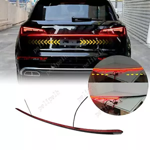 For 21-2023 Audi Q5 Smoked Black LED Rear Door Trunk Tail Light Brake Light Trim - Picture 1 of 7