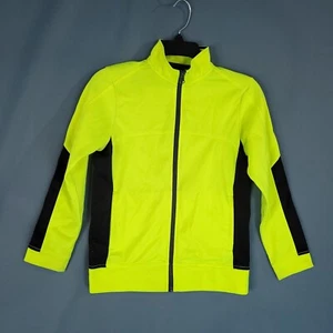 Athletic Works Boys Full Zip Jacket Mock Neck Bright Yellow-Green Size L - Picture 1 of 10