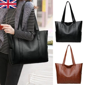 Women Designer Leather Shoulder Bag Large Capacity Ladies Handbag Hobo Tote UK - Picture 1 of 15