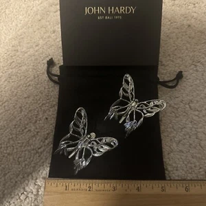 John Hardy Silverplated Clips Scarf brooch Hair Barrett Butterflies Butterfly - Picture 1 of 10