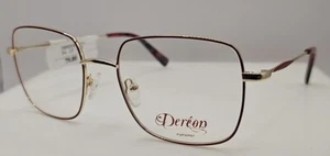 New Dereon Red / Gold Eyeglasses 551 54-19- 140mm W/ Demo Lenses D9 - Picture 1 of 6