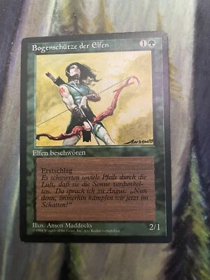 MTG 1x Revised green rare LP German FBB Elvish Archers - ships w/ tracking - Image 1 of 2