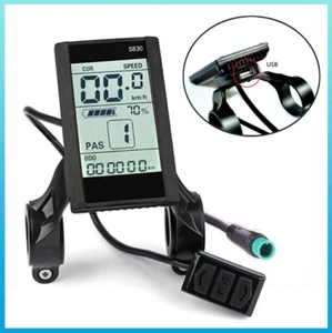 24V 36V 48V E-Bike S830 LCD Display Screen Control Meter Panel WP Plug - Picture 1 of 7