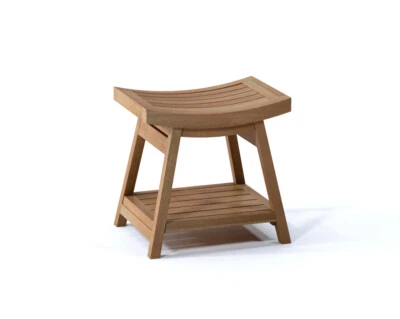 TEAK SHOWER BENCH STOOL BATH PATIO INDOOR OUTDOOR BARSELONA S, M, L - Image 1 of 3