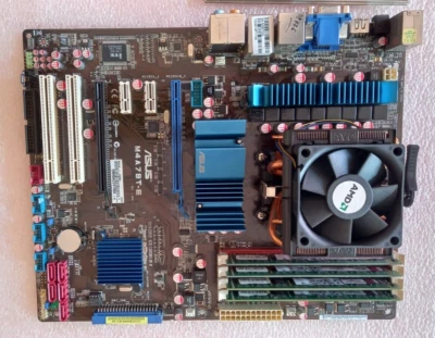 ASUS M4A78T-E/PHENOM II X4 945-3.01GHZ/SOCKET AM3/DDR3 8GB/ATI RADEON HD 3300 - Immagine 1 di 4